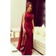Trumpet/Mermaid Long Red Prom Evening Formal Dresses 3020041