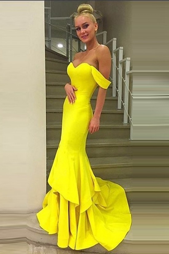 Mermaid Long Yellow Prom Evening Formal Dresses 3020044 Mermaid Long Yellow Prom Evening Formal Dresses 3020044