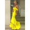 Mermaid Long Yellow Prom Evening Formal Dresses 3020044