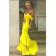 Mermaid Long Yellow Prom Evening Formal Dresses 3020044 Mermaid Long Yellow Prom Evening Formal Dresses 3020044