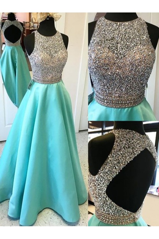 A-Line Sequins Keyhole Back Long Prom Evening Formal Dresses 3020051 A-Line Sequins Keyhole Back Long Prom Evening Formal Dresses 3020051