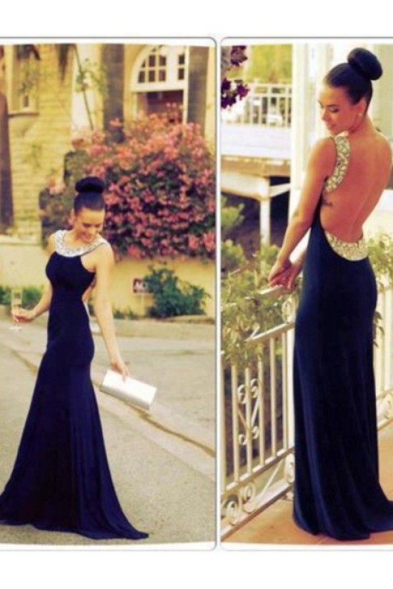 Long Black Backless Beaded Prom Evening Formal Dresses 3020057 Long Black Backless Beaded Prom Evening Formal Dresses 3020057