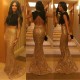 Trumpet/Mermaid Two Pieces Lace Long Black Gold Prom Evening Formal Dresses 3020060 Trumpet/Mermaid Two Pieces Lace Long Black Gold Prom Evening Formal Dresses 3020060