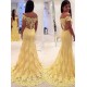 Off-the-Shoulder Lace Long Yellow Prom Evening Formal Dresses 3020061 Off-the-Shoulder Lace Long Yellow Prom Evening Formal Dresses 3020061