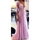 Sexy Long Sleeves Lilac Lace Appliques Chiffon See Through Prom Evening Formal Dresses 3020071 Sexy Long Sleeves Lilac Lace Appliques Chiffon See Through Prom Evening Formal Dresses 3020071