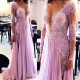 Sexy Long Sleeves Lilac Lace Appliques Chiffon See Through Prom Evening Formal Dresses 3020071 Sexy Long Sleeves Lilac Lace Appliques Chiffon See Through Prom Evening Formal Dresses 3020071