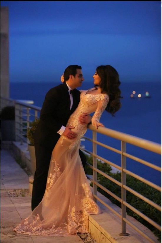 Trumpet/Mermaid Long Sleeves See Through Lace Prom Evening Formal Dresses 3020072 Trumpet/Mermaid Long Sleeves See Through Lace Prom Evening Formal Dresses 3020072