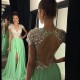 Mint Green Chiffon Beaded Sequins Keyhole Back Long Prom Evening Formal Dresses 3020073 Mint Green Chiffon Beaded Sequins Keyhole Back Long Prom Evening Formal Dresses 3020073