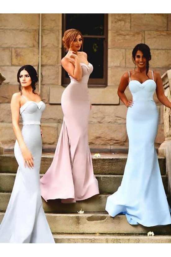 Trumpet/Mermaid Spaghetti Straps Long Prom Evening Formal Bridesmaid Dresses 3020082 Trumpet/Mermaid Spaghetti Straps Long Prom Evening Formal Bridesmaid Dresses 3020082