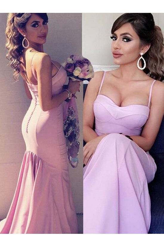 Trumpet/Mermaid Spaghetti Straps Long Prom Evening Formal Bridesmaid Dresses 3020083 Trumpet/Mermaid Spaghetti Straps Long Prom Evening Formal Bridesmaid Dresses 3020083