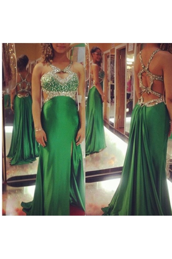 Long Green Beaded Prom Formal Evening Party Dresses 3021004 Long Green Beaded Prom Formal Evening Party Dresses 3021004