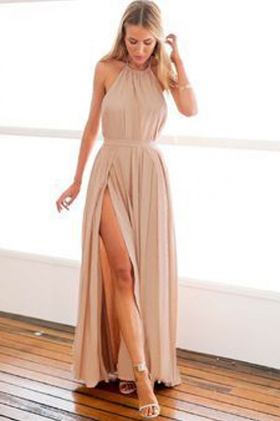 Halter Chiffon Long Prom Formal Evening Party Dresses 3021013 Halter Chiffon Long Prom Formal Evening Party Dresses 3021013