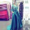 A-Line V-Neck Lace Appliques 3/4 Length Sleeves Mother of The Bride Formal Evening Dresses 3021024