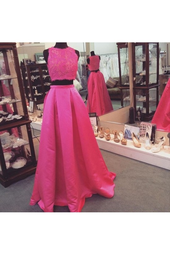 A-Line Lace Two Pieces Prom Formal Evening Party Dresses 3021041 A-Line Lace Two Pieces Prom Formal Evening Party Dresses 3021041