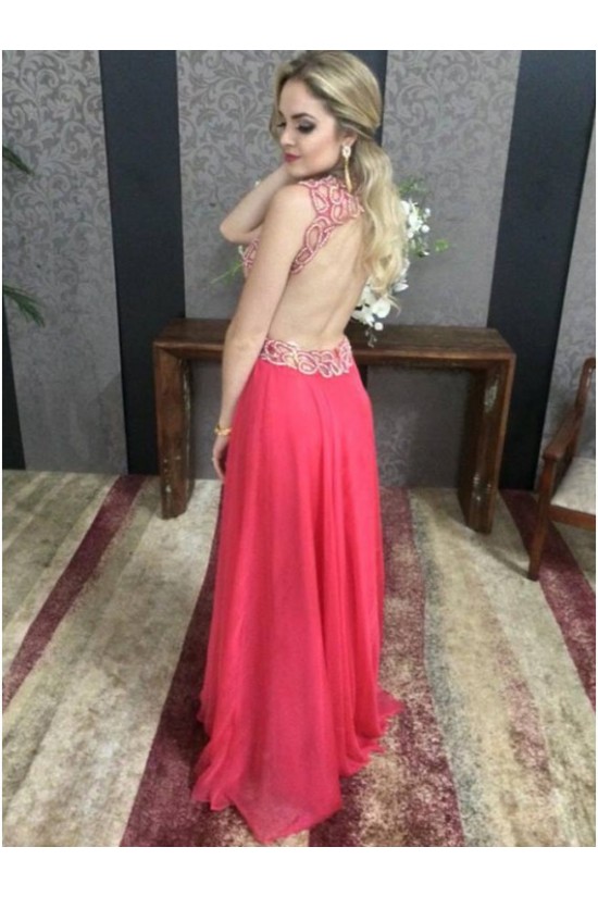 Long Red V-Neck Prom Formal Evening Party Dresses 3021066 Long Red V-Neck Prom Formal Evening Party Dresses 3021066