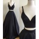 Two Pieces V-Neck Long Prom Formal Evening Party Dresses 3021075