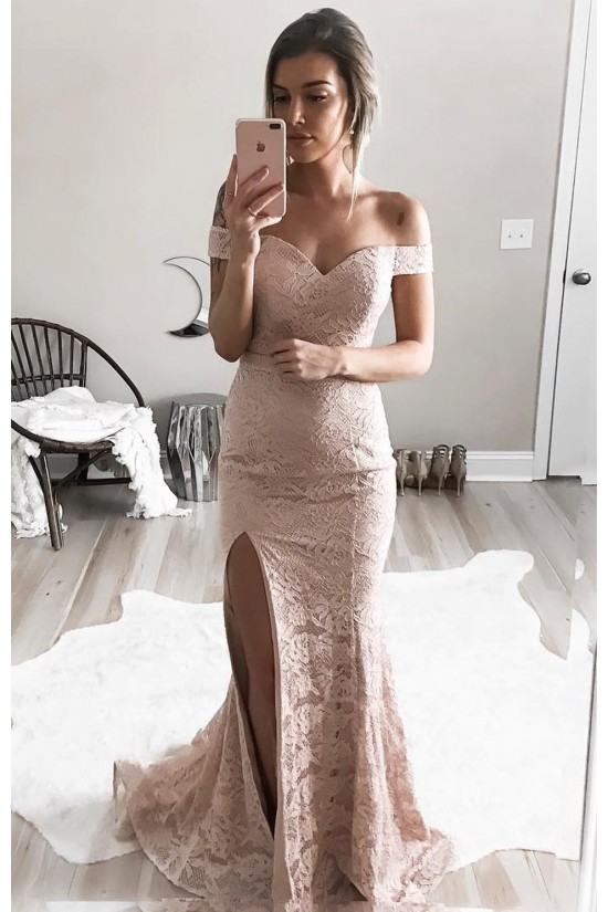 Classic Lace Mermaid Off-the-Shoulder Long Prom Formal Evening Party Dresses 3021090 Classic Lace Mermaid Off-the-Shoulder Long Prom Formal Evening Party Dresses 3021090