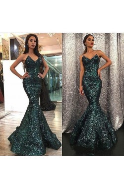 Mermaid Sequins Long Prom Formal Evening Party Dresses 3021117