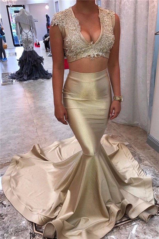 Two Pieces Mermaid Lace Prom Formal Evening Party Dresses 3021132 Two Pieces Mermaid Lace Prom Formal Evening Party Dresses 3021132