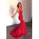 Sexy Red Mermaid Long Prom Formal Evening Party Dresses with Criss Cross Back 3021137 Sexy Red Mermaid Long Prom Formal Evening Party Dresses with Criss Cross Back 3021137