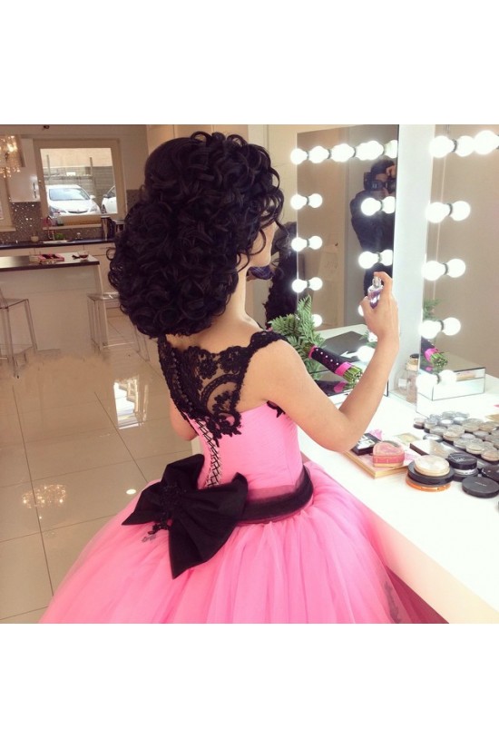 Pink Black Lace Ball Gown Prom Formal Evening Party Dresses 3021146 Pink Black Lace Ball Gown Prom Formal Evening Party Dresses 3021146