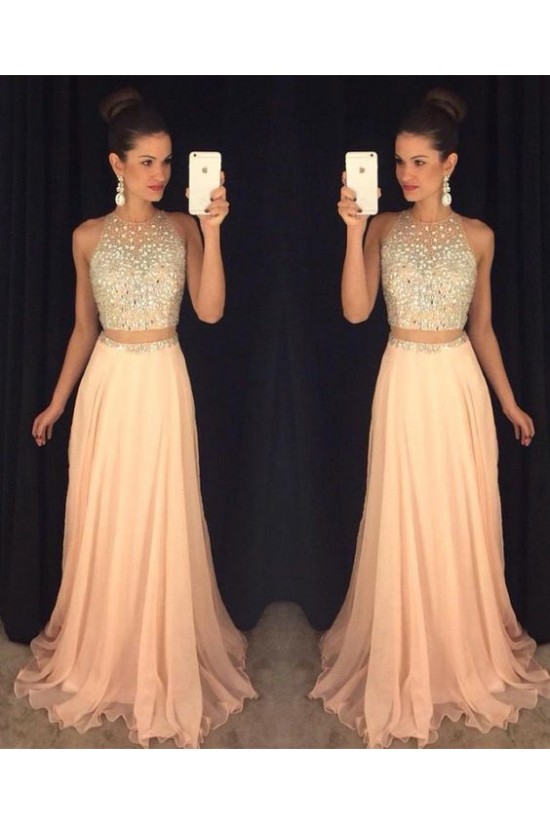 Beaded Two Pieces See Through Long Prom Evening Formal Dresses 3020115 Beaded Two Pieces See Through Long Prom Evening Formal Dresses 3020115