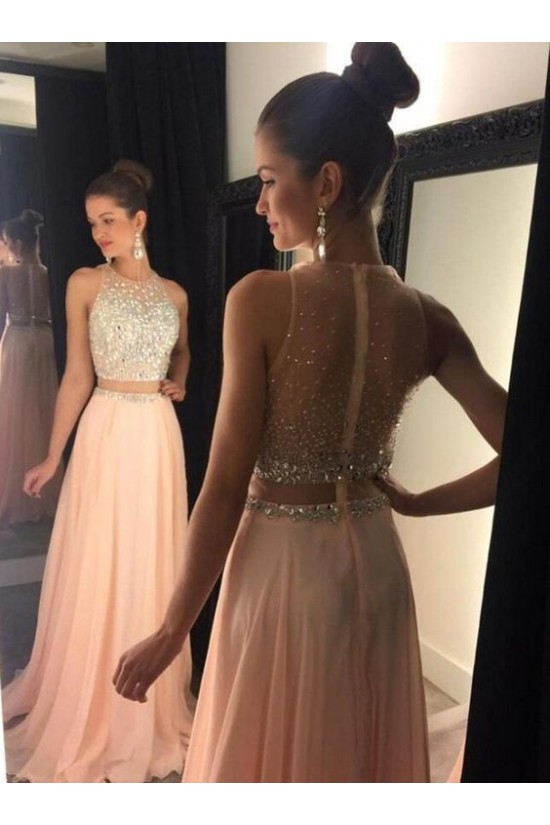 Beaded Two Pieces See Through Long Prom Evening Formal Dresses 3020115 Beaded Two Pieces See Through Long Prom Evening Formal Dresses 3020115