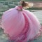 Long Pink Off-the-Shoulder Ball Gown Prom Formal Evening Party Dresses 3021155