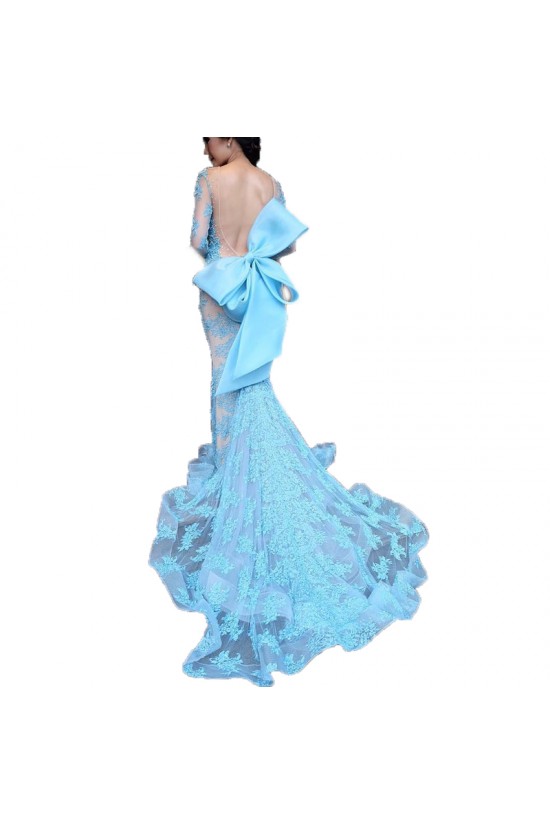 Mermaid Long Blue Lace Prom Formal Evening Party Dresses 3021156 Mermaid Long Blue Lace Prom Formal Evening Party Dresses 3021156