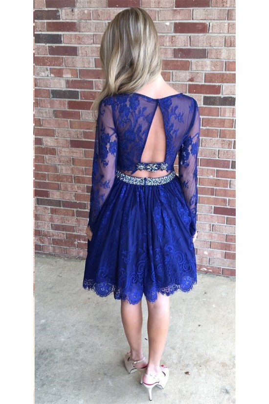 Beaded Lace Two Pieces Long Sleeves Prom Formal Evening Party Dresses 3021162 Beaded Lace Two Pieces Long Sleeves Prom Formal Evening Party Dresses 3021162