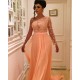 Long Chiffon One Sleeves Lace Prom Formal Evening Party Dresses 3021167 Long Chiffon One Sleeves Lace Prom Formal Evening Party Dresses 3021167