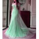 Mermaid Off-the-Shoulder Mint Green Lace Tulle Prom Formal Evening Party Dresses 3021174