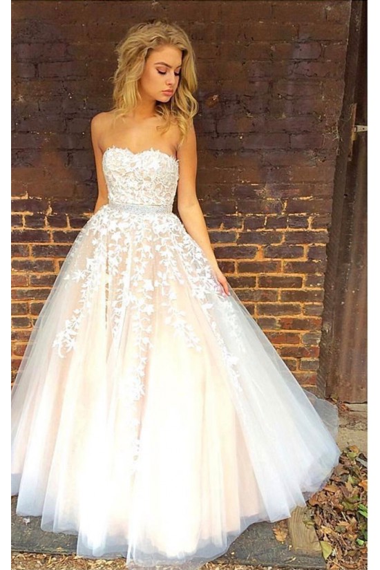 Beaded Lace Strapless Long Prom Formal Evening Party Dresses 3021215 Beaded Lace Strapless Long Prom Formal Evening Party Dresses 3021215
