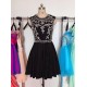 Beaded Short Black Prom Evening Homecoming Cocktail Dresses 3020122