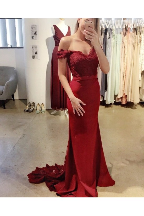 Mermaid Off-the-Shoulder Lace Long Prom Formal Evening Party Dresses 3021227 Mermaid Off-the-Shoulder Lace Long Prom Formal Evening Party Dresses 3021227