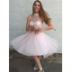 Beaded Two Pieces Short Pink Prom Evening Homecoming Cocktail Dresses 3020123