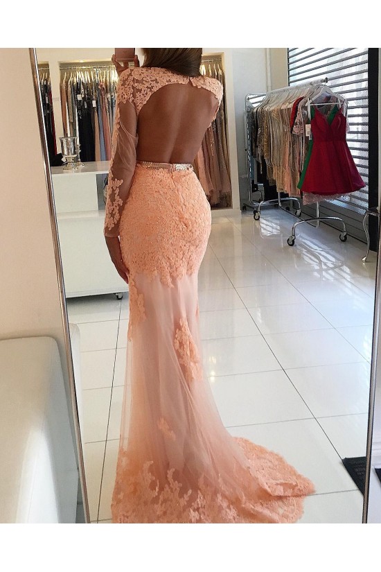 Mermaid Long Sleeves Lace Prom Formal Evening Party Dresses 3021232 Mermaid Long Sleeves Lace Prom Formal Evening Party Dresses 3021232