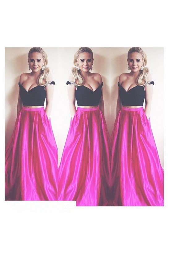 Two Pieces Off-the-Shoulder Prom Formal Evening Party Dresses 3021233