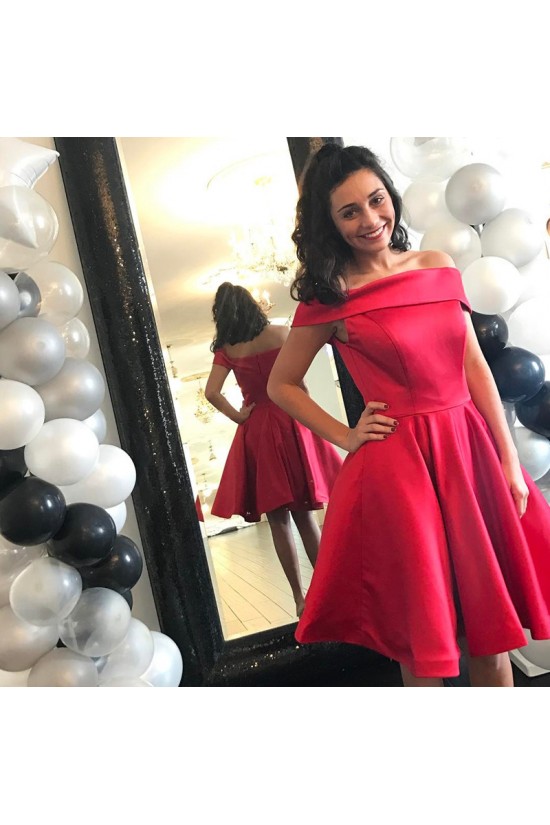 Short Red Off-the-Shoulder Homecoming Cocktail Graduation Prom Dresses 3021249 Short Red Off-the-Shoulder Homecoming Cocktail Graduation Prom Dresses 3021249