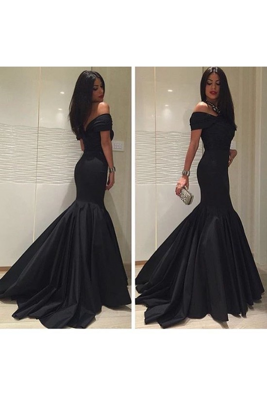 Long Black Mermaid Off-the-Shoulder Prom Formal Evening Party Dresses 3021296 Long Black Mermaid Off-the-Shoulder Prom Formal Evening Party Dresses 3021296