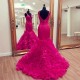 Mermaid V-Neck Long Prom Formal Evening Party Dresses 3021323
