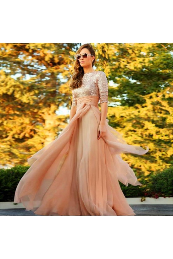 Elegant Chiffon and Sequins Long Prom Formal Evening Party Dresses 3021328 Elegant Chiffon and Sequins Long Prom Formal Evening Party Dresses 3021328