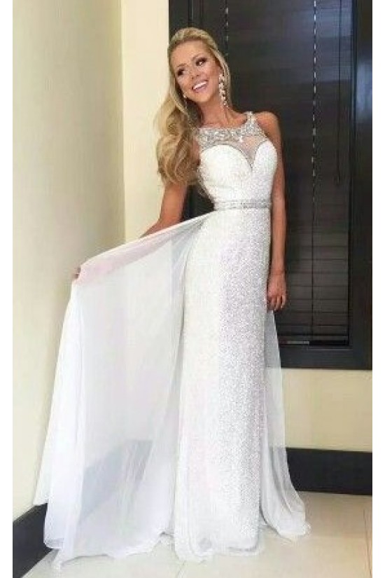 Beaded Sequins Long White Prom Evening Formal Dresses 3020138 Beaded Sequins Long White Prom Evening Formal Dresses 3020138