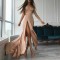 Sexy High Slit V-Neck Prom Formal Evening Party Dresses 3021380