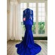 Royal Blue Long Sleeves Mermaid Evening Gowns Sexy Court Train Lace Party Dresses 3020139 Royal Blue Long Sleeves Mermaid Evening Gowns Sexy Court Train Lace Party Dresses 3020139