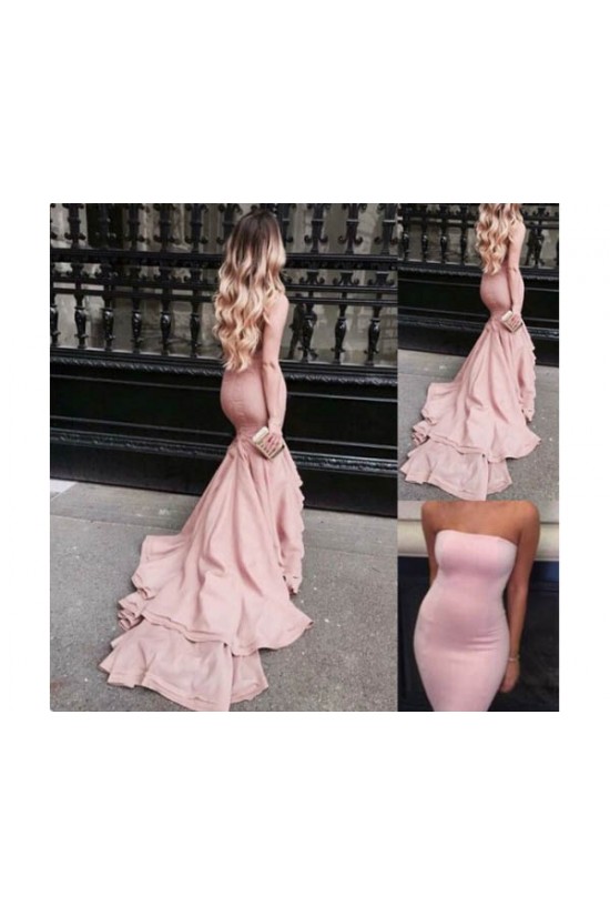 Mermaid Strapless Long Prom Formal Evening Party Dresses 3021395