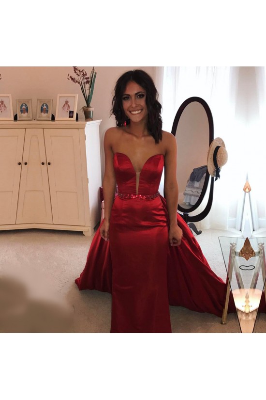 Long Red Sweetheart Beaded Prom Formal Evening Party Dresses 3021396 Long Red Sweetheart Beaded Prom Formal Evening Party Dresses 3021396