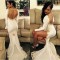 Sexy Mermaid Long Sleeves Keyhole Back Prom Formal Evening Party Dresses 3021403