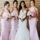 Long Pink Mermaid Prom Formal Evening Party Dresses 3021424
