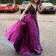Long Purple V-Neck Prom Formal Evening Party Dresses 3021426 Long Purple V-Neck Prom Formal Evening Party Dresses 3021426